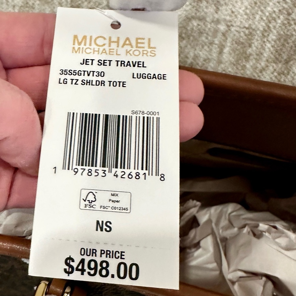 ✨💎NWT💎✨ MICHAEL KORS LARGE JET SET TRAVEL SHOULDER TOTE! $498 RETAIL. - Picture 3 of 9